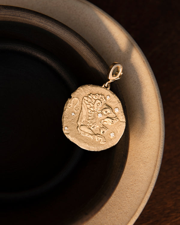 Azlee Of The Stars Leo Large Coin Charm