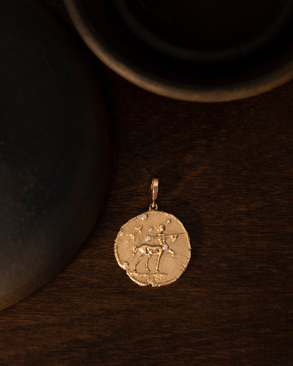 Azlee Of The Stars Sagittarius Large Coin Charm