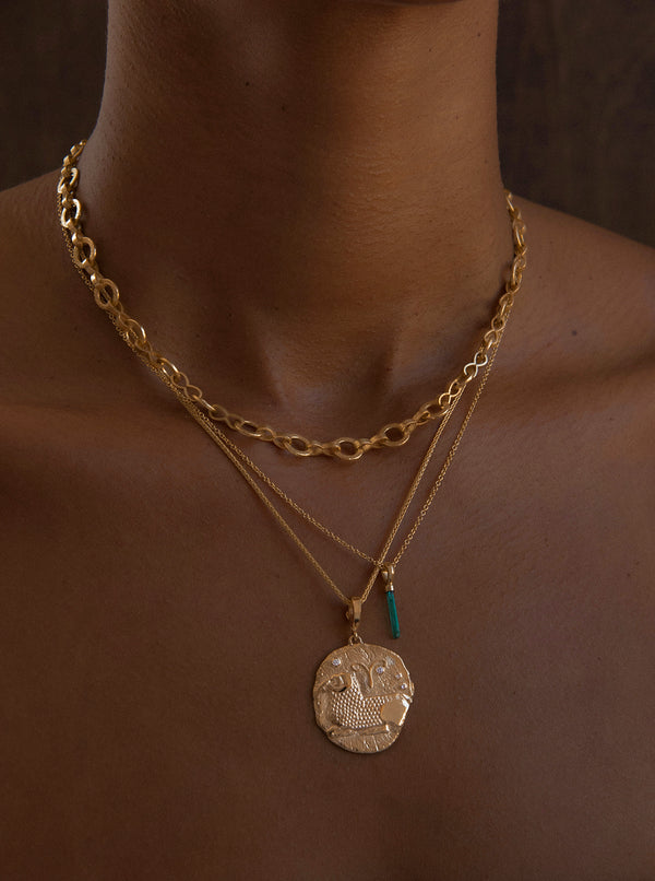 Azlee Of The Stars Taurus Large Coin Charm