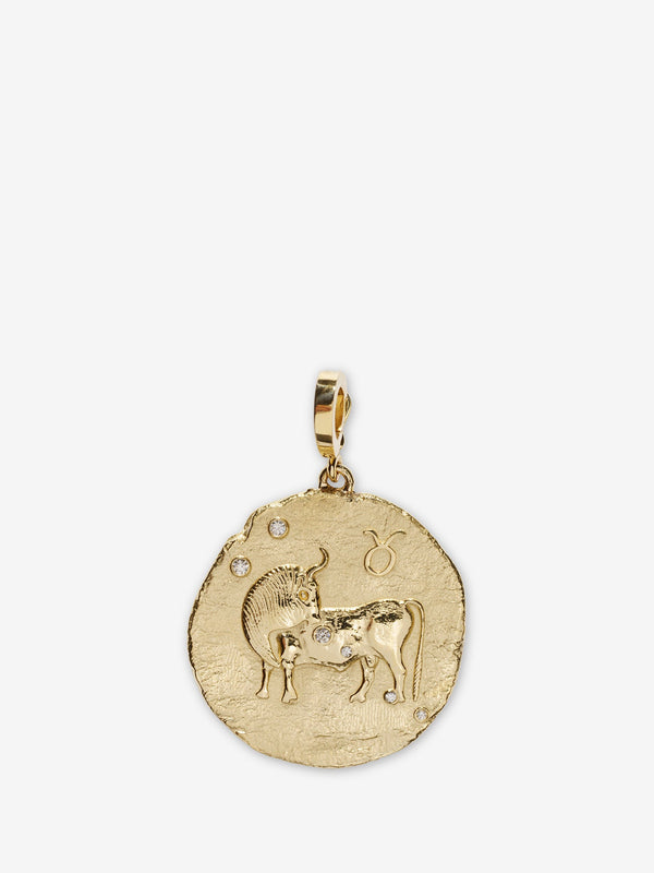 azlee Of The Stars Taurus Large Coin Charm