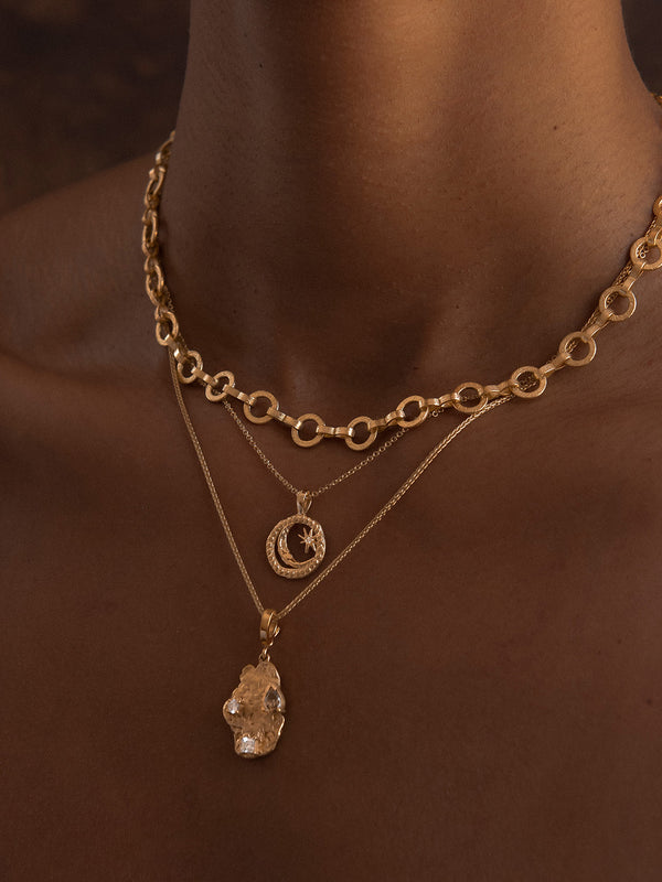 Azlee Petite Cosmic Coin Necklace