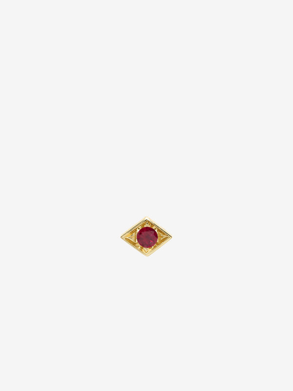 azlee Petite Ruby Lone Burst Stud