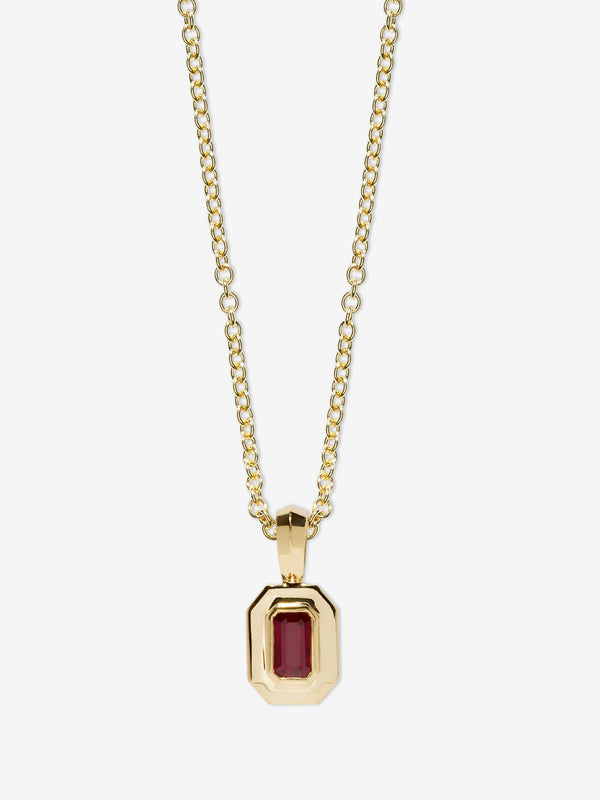 azlee Petite Ruby Staircase Necklace