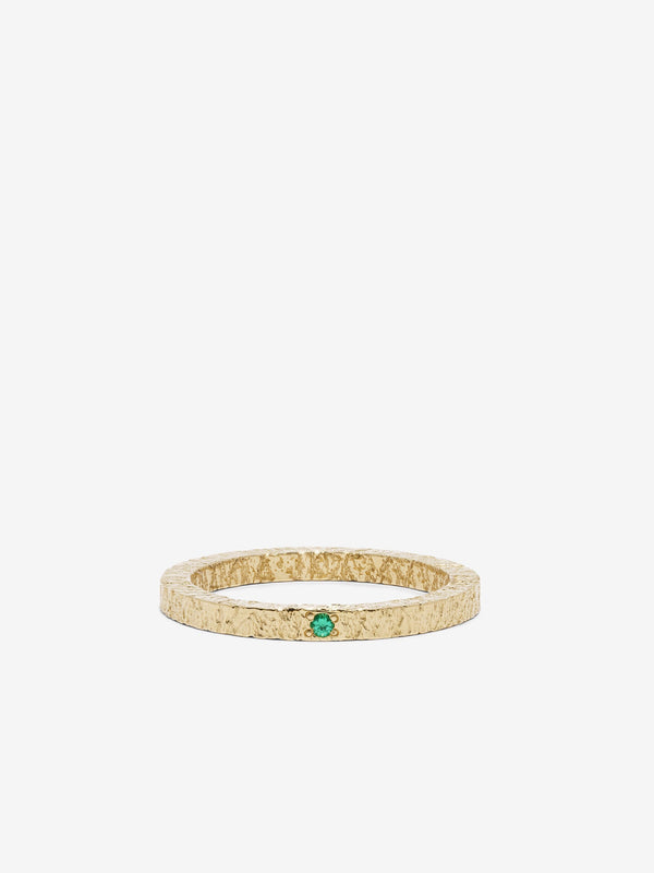 azlee Petite Textured Emerald Band