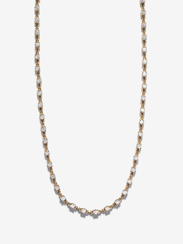 azlee Pirouette Large All Over Diamond Necklace