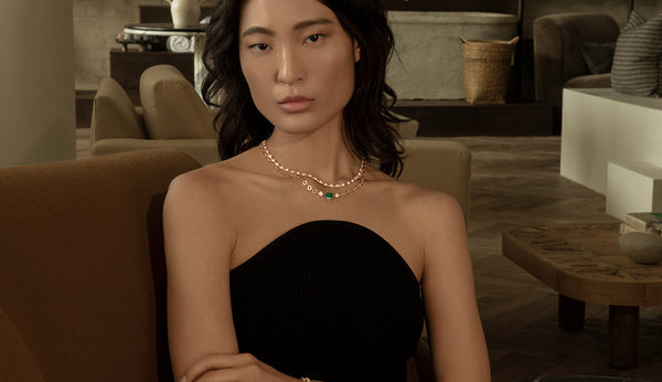 Azlee Pirouette Large Front Diamond Necklace