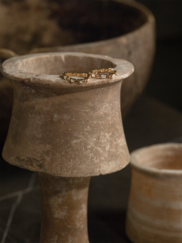 Azlee Pirouette Small Diamond Band