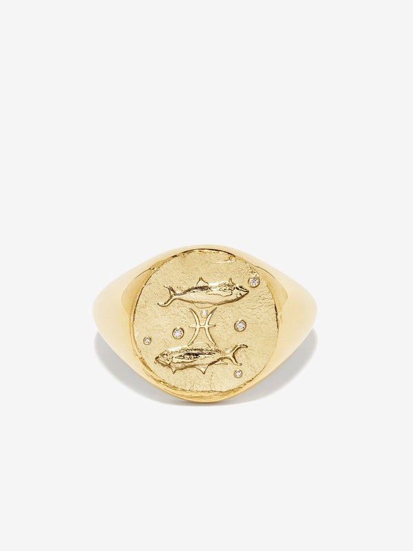azlee Pisces Signet Ring