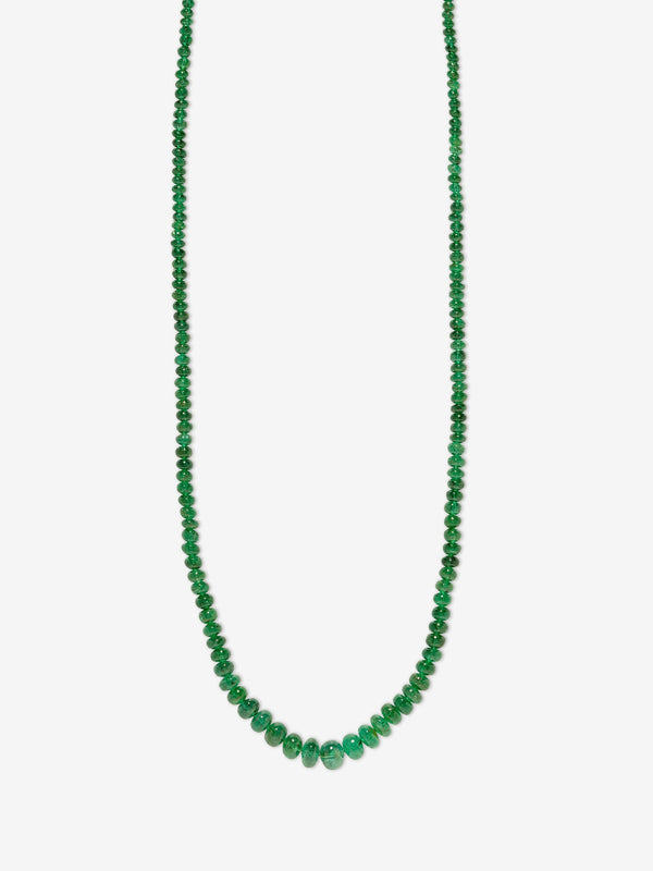 azlee Rich Emerald Bead Necklace