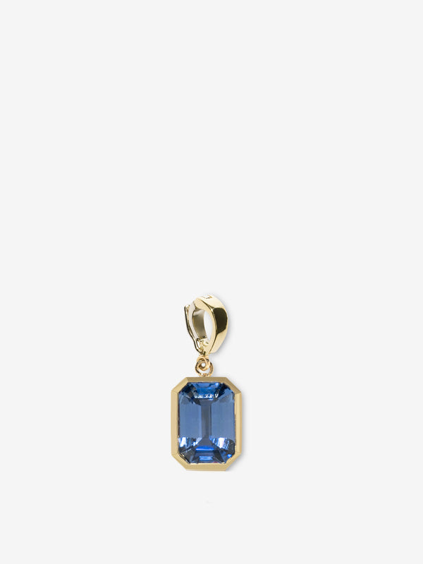 azlee Rich Large Bezel Sapphire Charm
