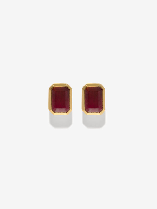 azlee Rich Large Ruby Studs