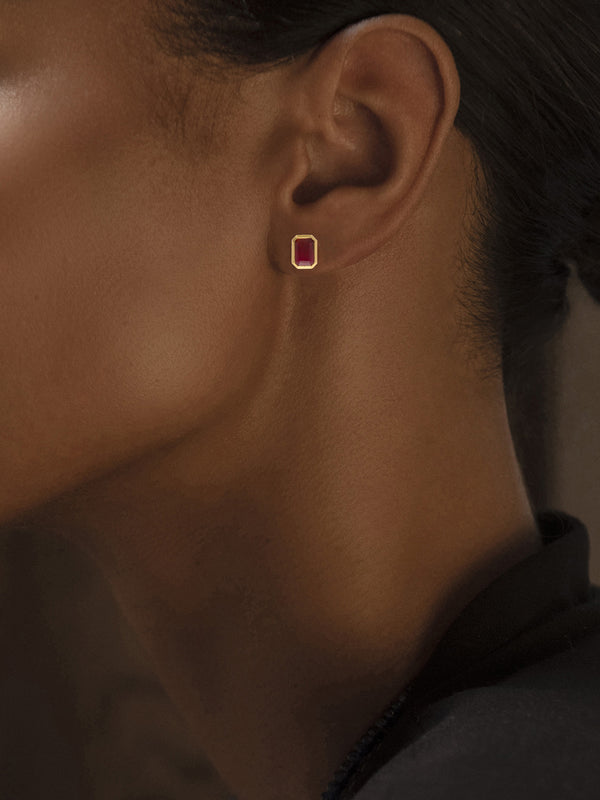 Azlee Rich Medium Ruby Studs