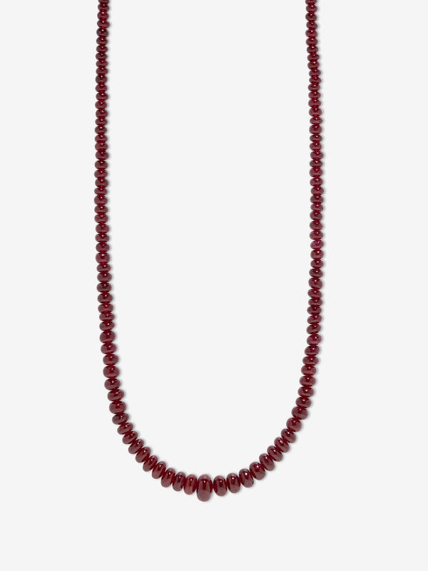 azlee Rich Ruby Bead Necklace