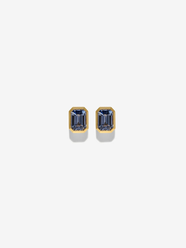 azlee Rich Small Sapphire Studs