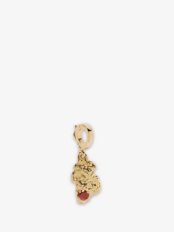 azlee Ruby Scattered Small Gold Nugget Charm