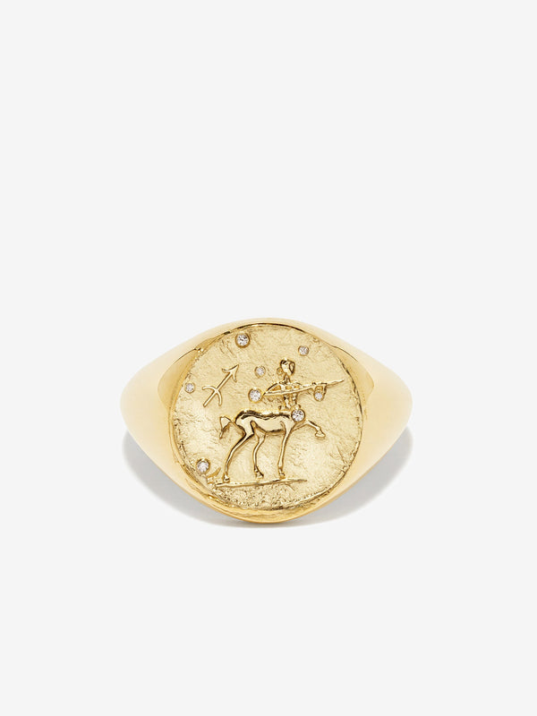 azlee Sagittarius Signet Ring