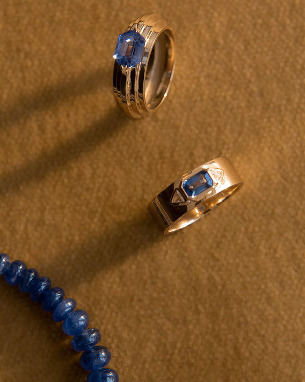 Azlee Sapphire NESW Diamond Ring