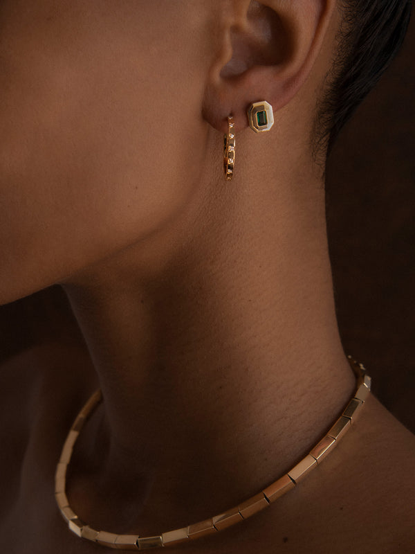 Azlee Scattered Diamond Hoops