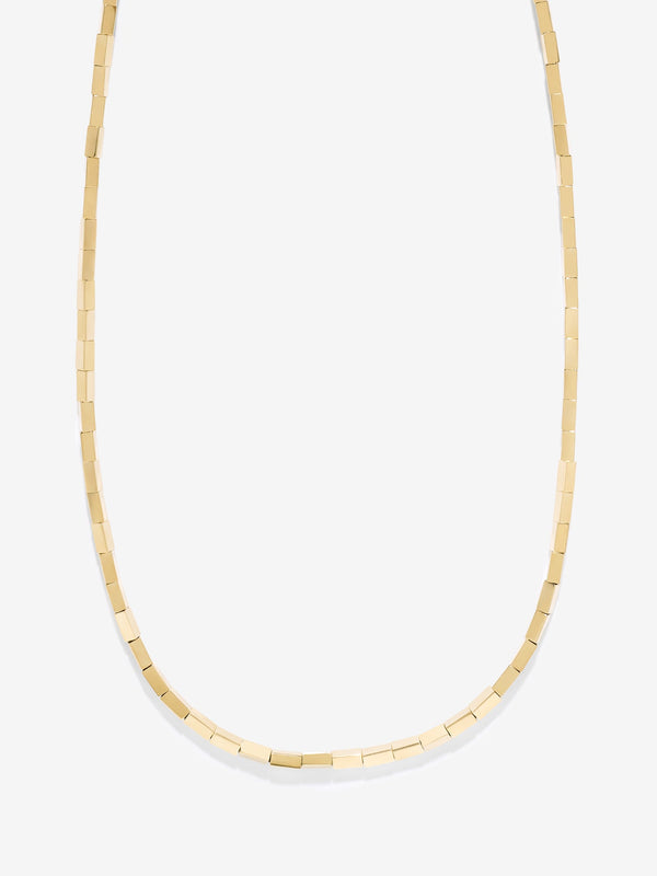 azlee Small Gold Bar Necklace