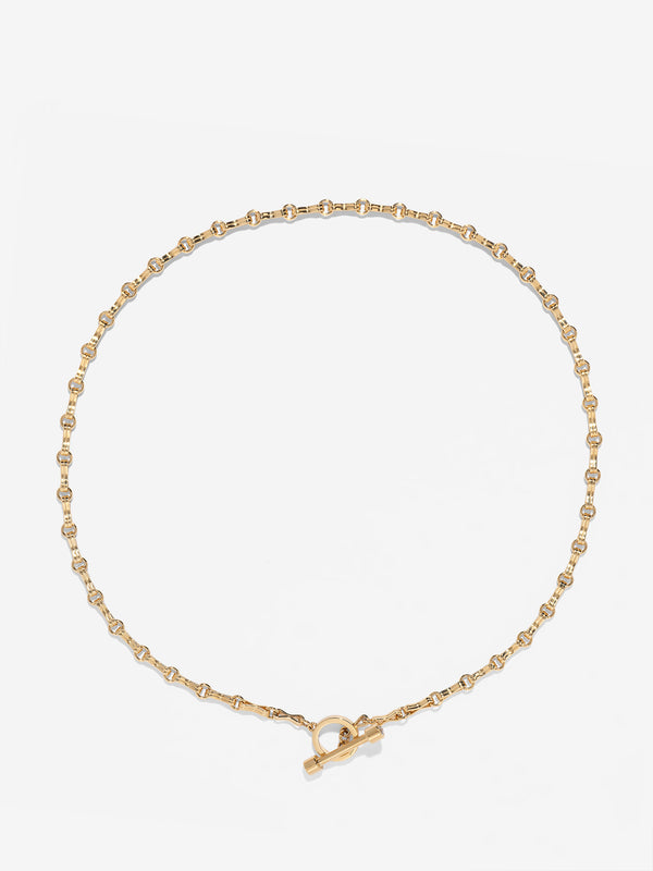 azlee Small Motif Double Link Toggle Chain