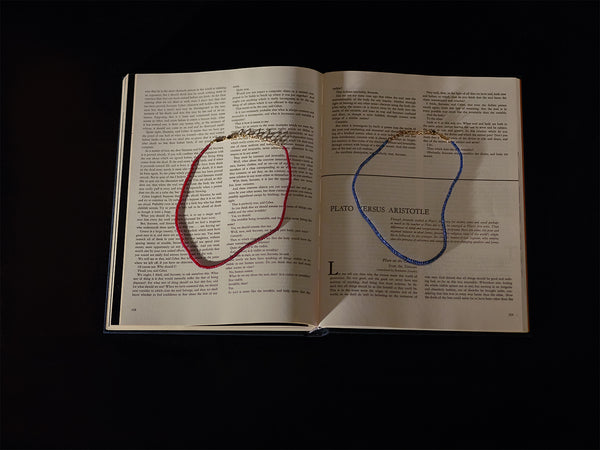 Azlee Small Ruby Bead Necklace