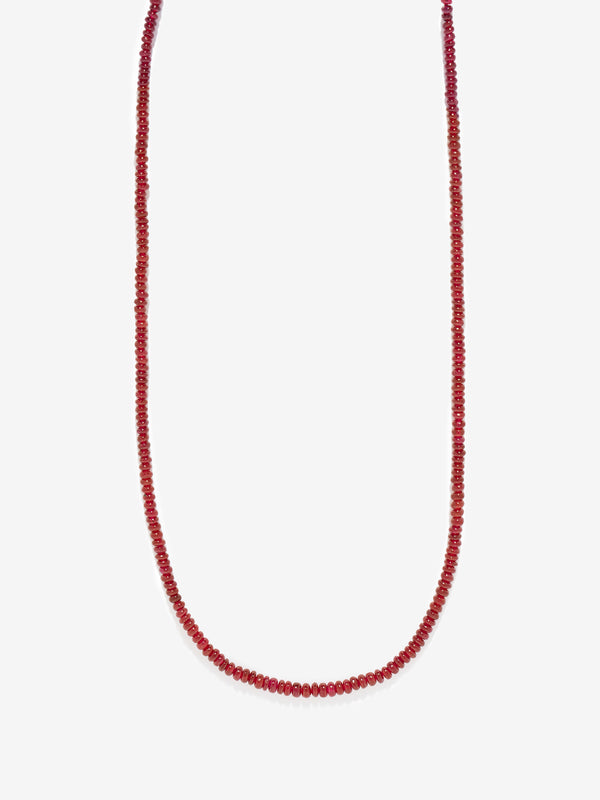 azlee Small Ruby Bead Necklace