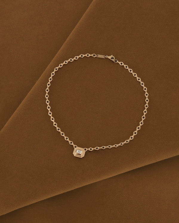 Azlee Staircase Diamond Medium Chain Necklace