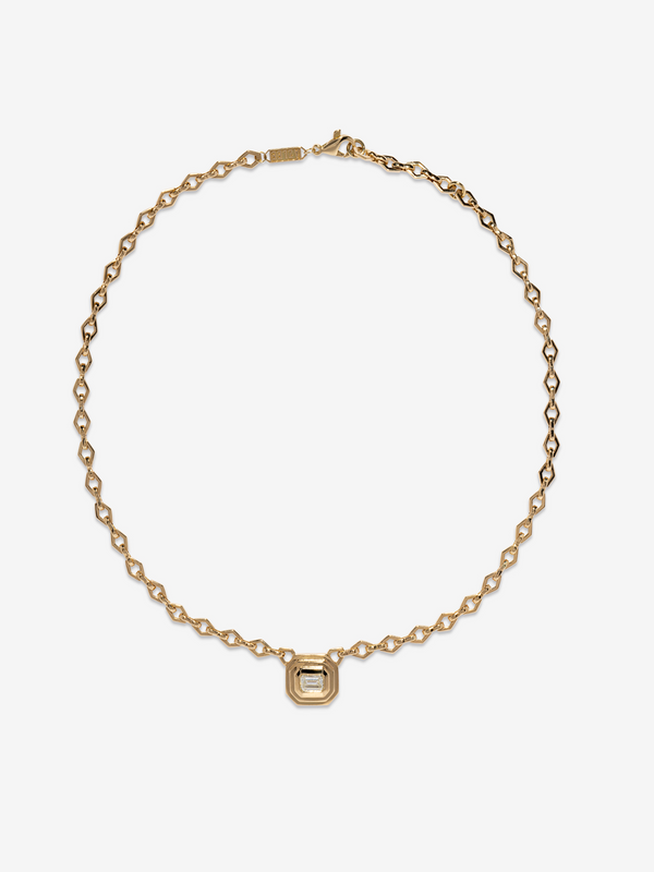 azlee Staircase Diamond Medium Chain Necklace