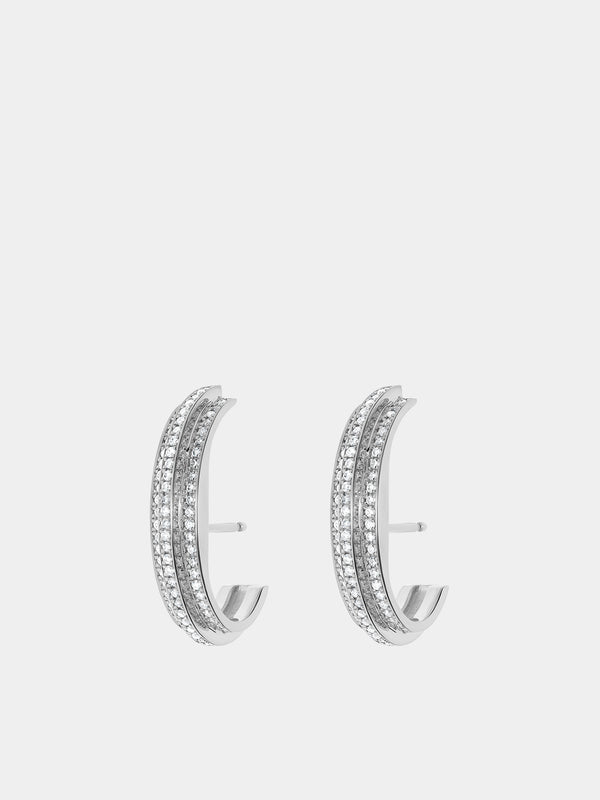azlee Staircase Full Pave Cuffed Stud