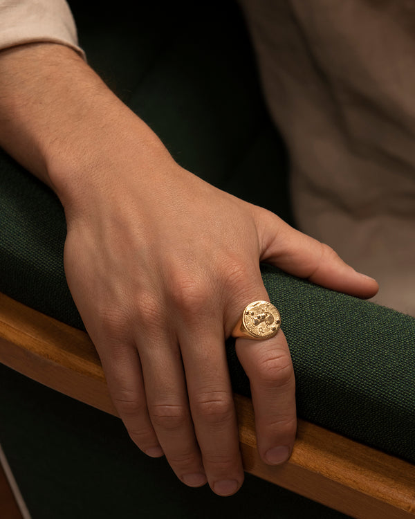 Azlee Taurus Signet Ring