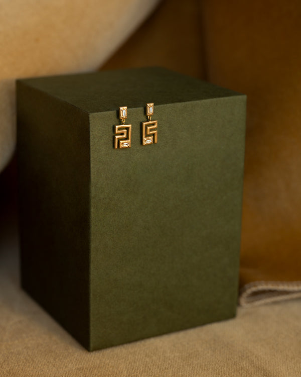 Azlee Tessellate Diamond Earrings