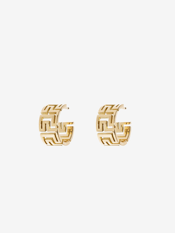 azlee Tessellate Huggie Earrings
