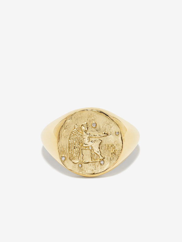 azlee Virgo Signet Ring