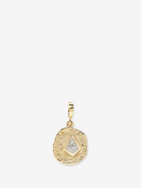 azlee Olive Branch and Rose Bud Kite Diamond Coin Charm