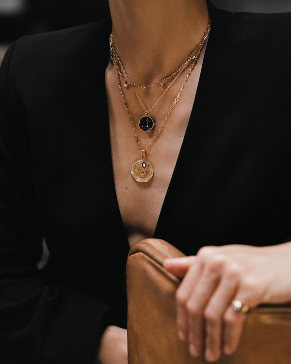 Azlee Small Motif Lozenge-Link Chain With Carre Diamonds
