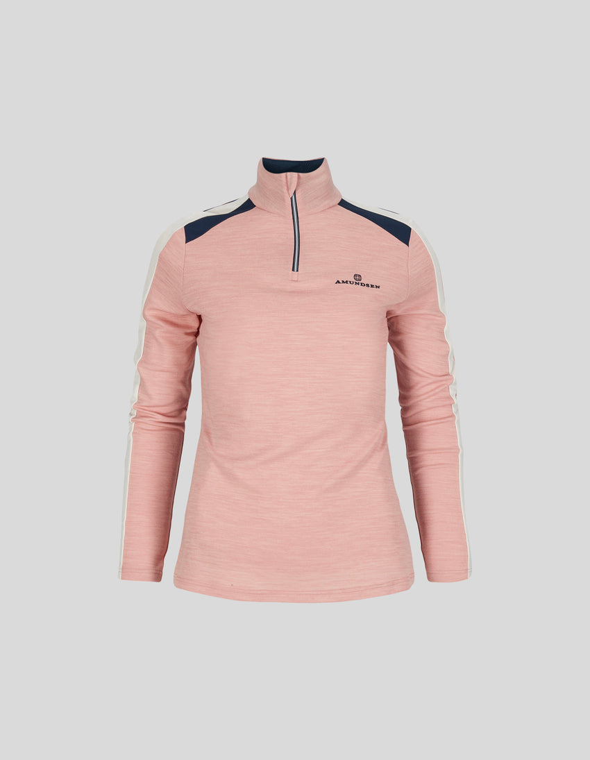 aztech mountain AMUNDSEN 5 MILA HALF ZIP blush pink