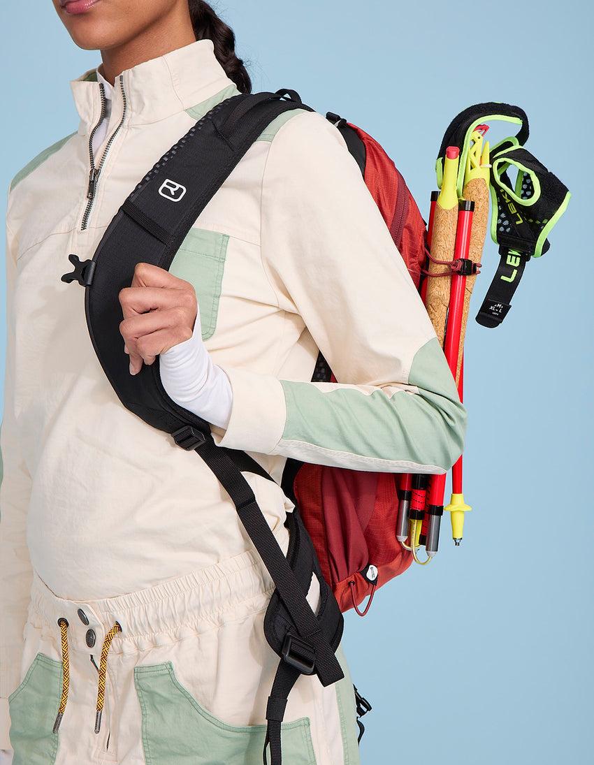 Aztech Mountain AMUNDSEN DITCH HIKER HALF ZIP Oatmeal/faded Mulberry Green