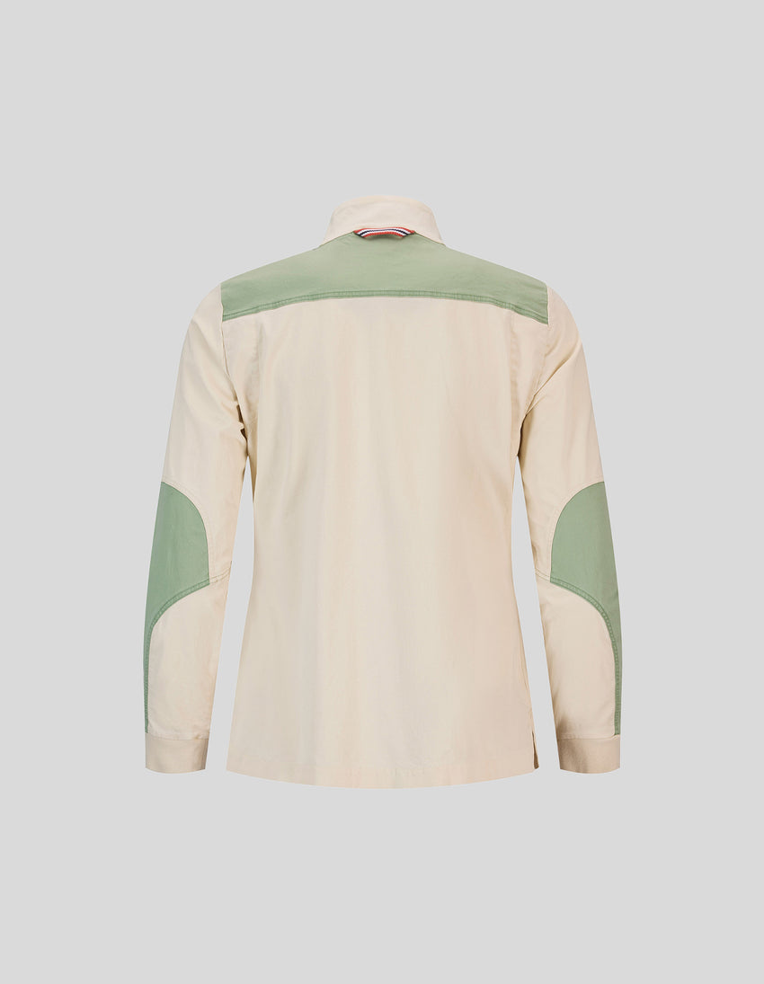 Aztech Mountain AMUNDSEN DITCH HIKER HALF ZIP Oatmeal/faded Mulberry Green