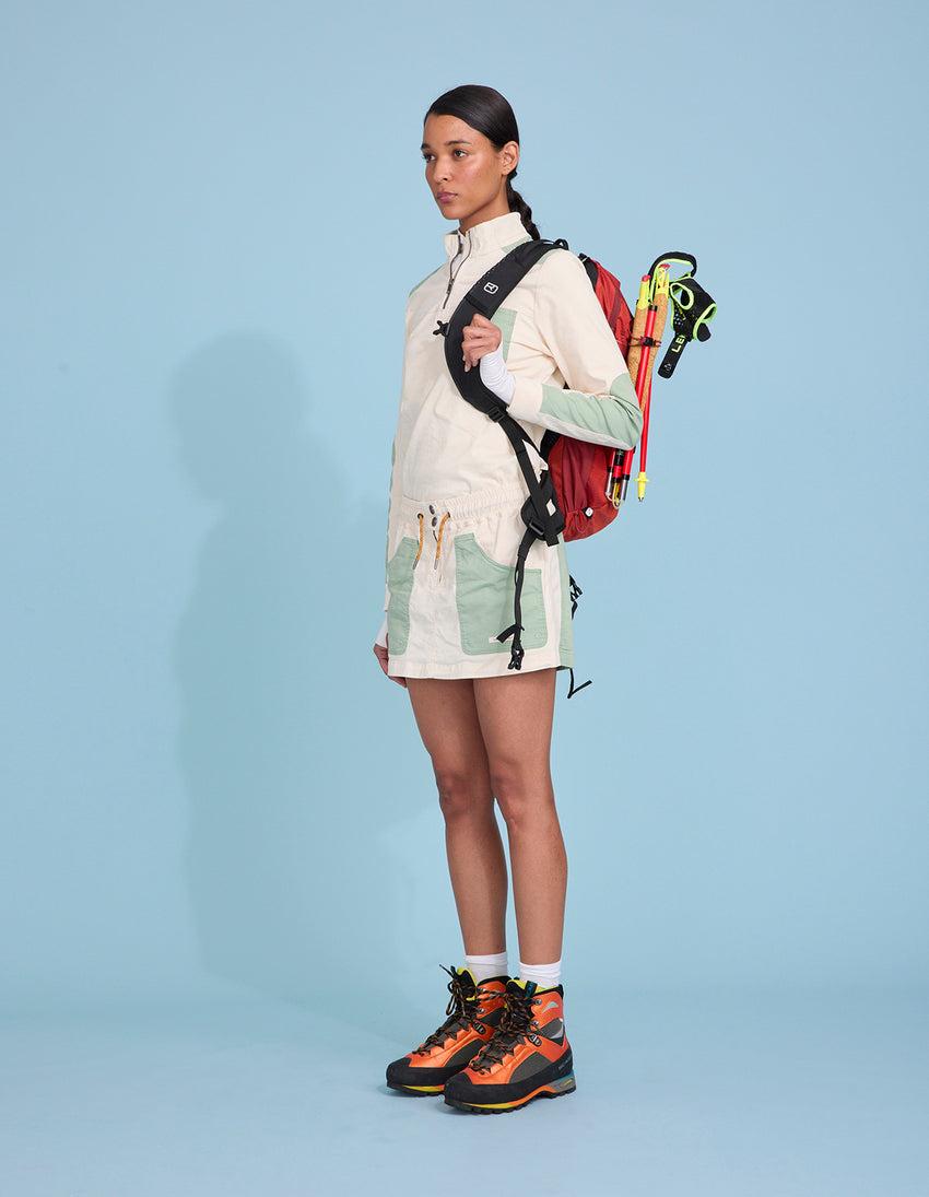 aztech mountain AMUNDSEN DITCH HIKER HALF ZIP oatmeal/faded mulberry green