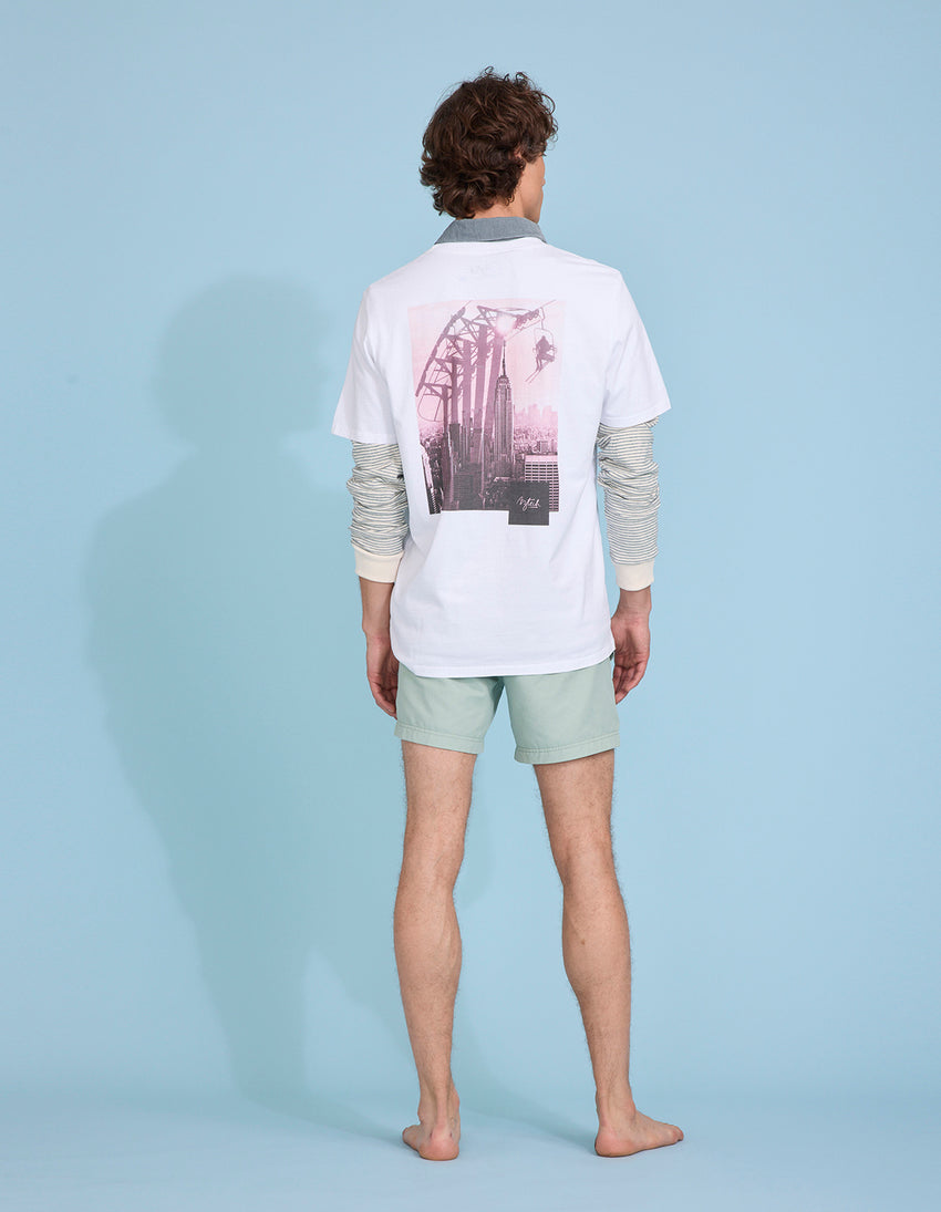 Aztech Mountain Horizon Tee Cloud White