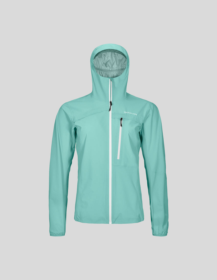 Aztech Mountain ORTOVOX 2.5L CIVETTA RAIN JACKET Ice Waterfall