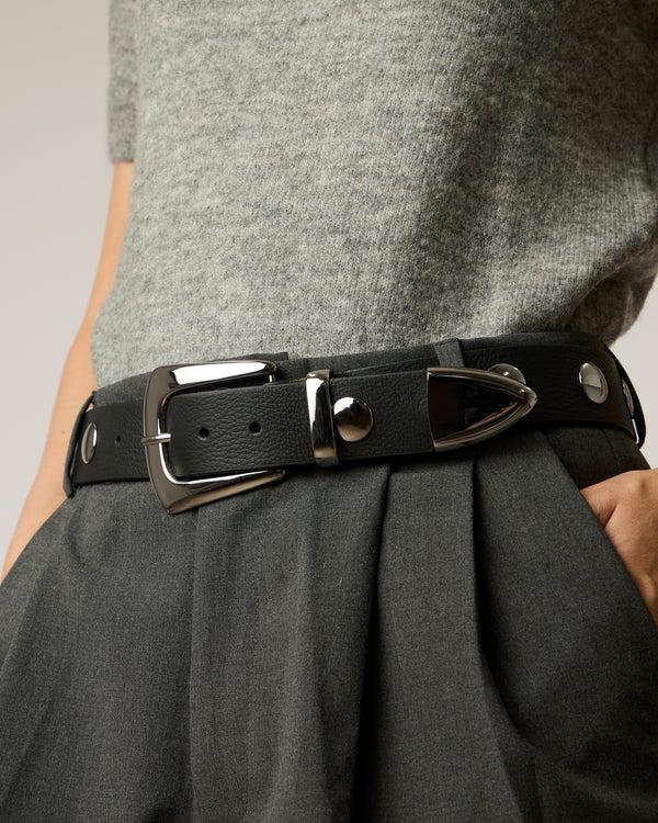 B Low The Belt JORDANA MINI MOTO LEATHER BELT