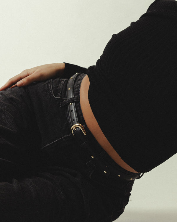 B Low The Belt KENNEDY MINI MOTO LEATHER BELT