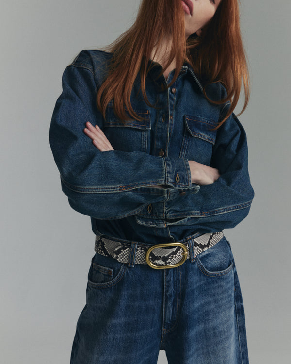 B Low The Belt KIAN PYTHON LEATHER BELT