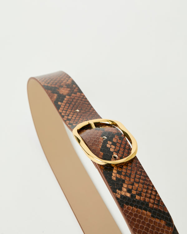 B Low The Belt KYRA PYTHON LEATHER BELT