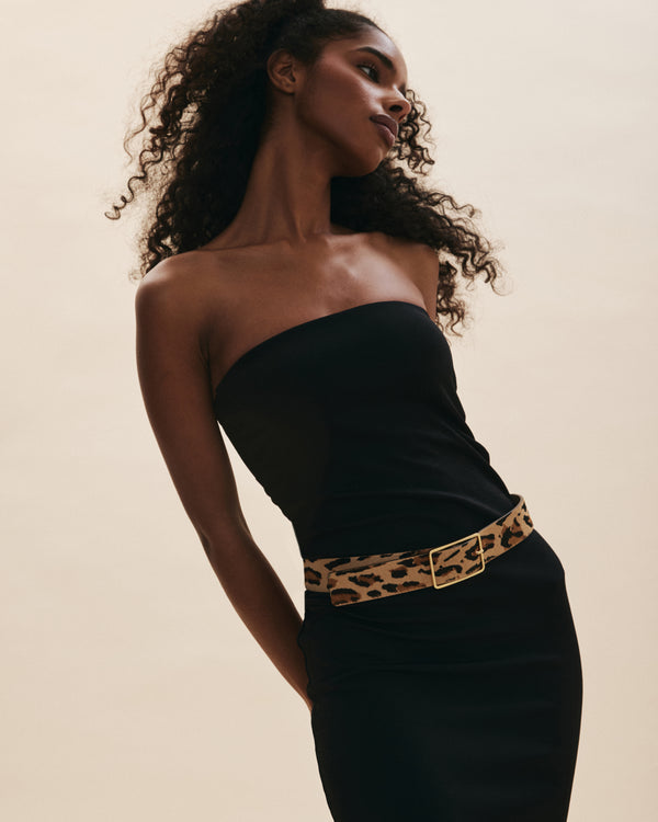 B Low The Belt MILLA CALF-HAIR LEATHER BELT