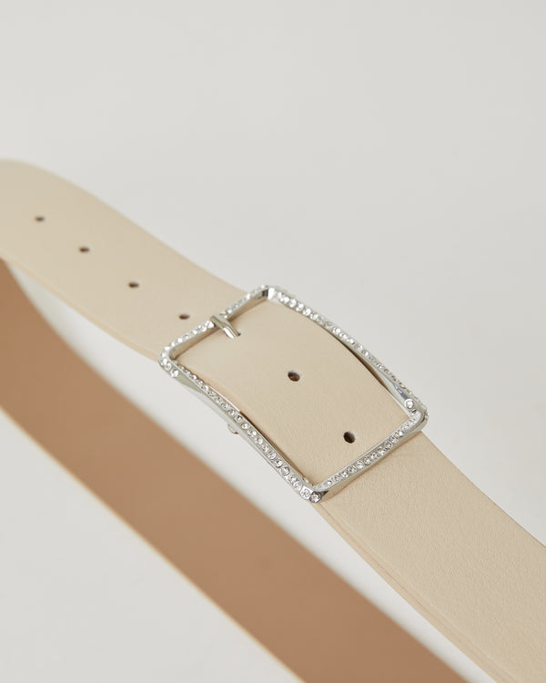 B Low The Belt MILLA CRYSTAL LEATHER BELT
