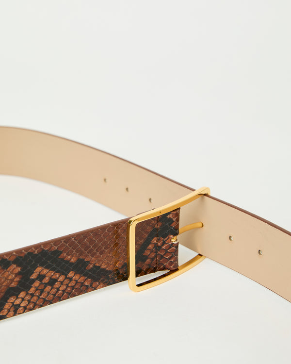 B Low The Belt MILLA PYTHON LEATHER BELT