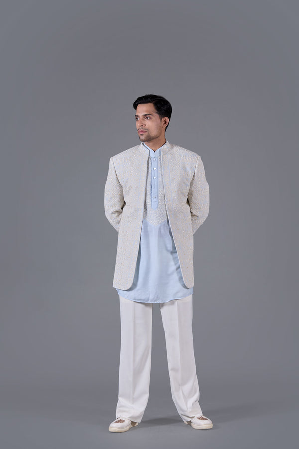 b more Azure Majesty Indo-Western Set