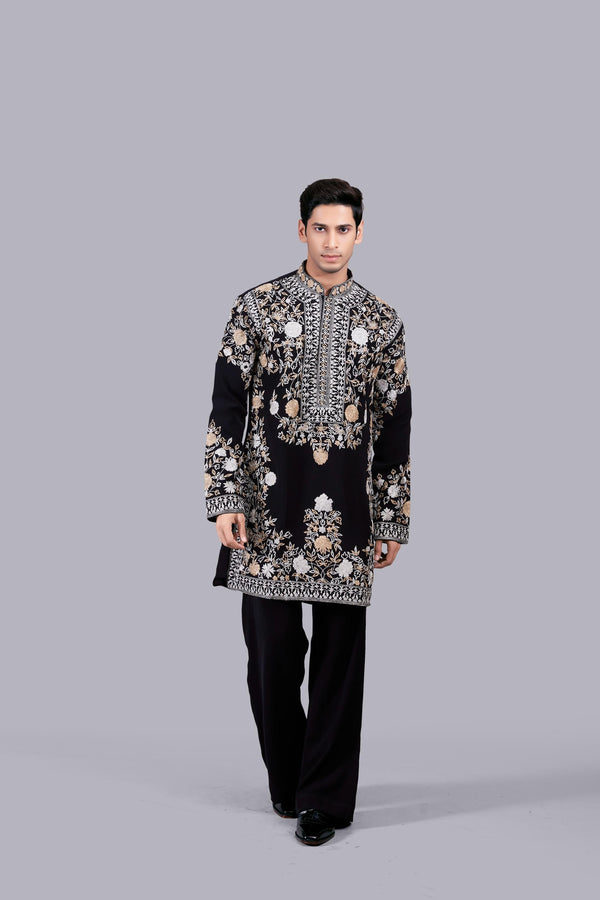 b more BLACK BOOMARIYO GOLD HAND KURTA